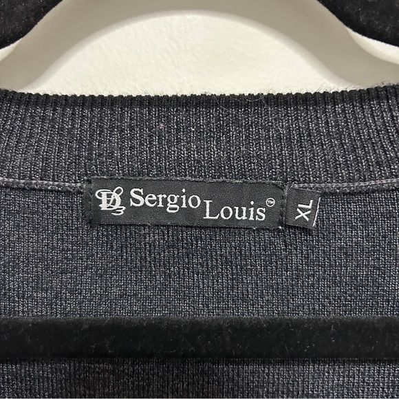 Sergio Louis Gray Argyle Men's XL Button Up cardigan grampacore academia v neck - Picture 3 of 9